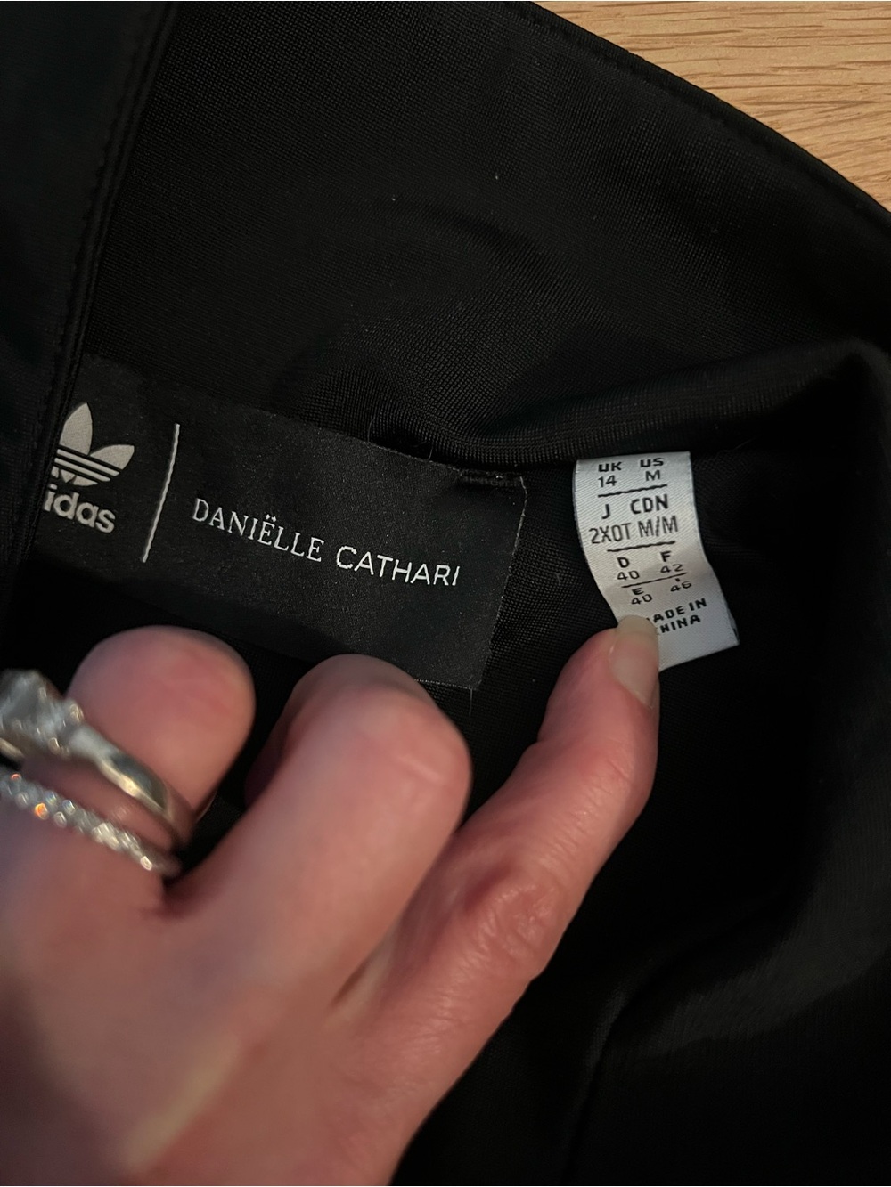 adidas Black Trefoil Jacket with Danielle Cathari Label - Picture 3 of 8